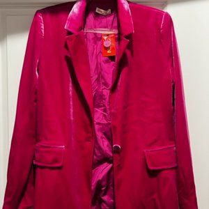 INTEMPO BARBIE PINK VELVET BLAZER